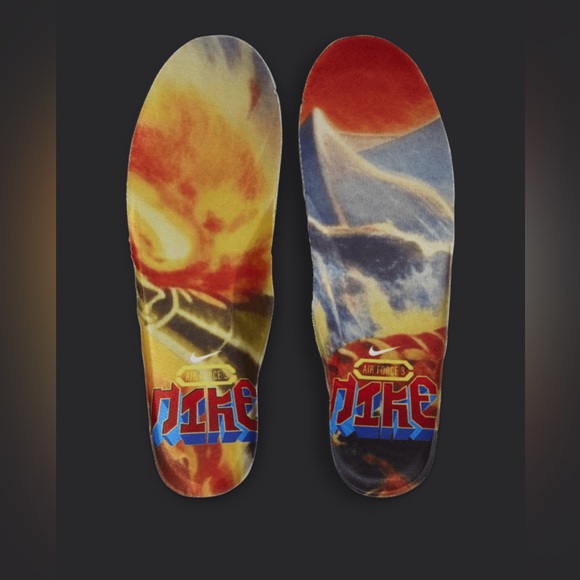 ✨NEW in BOX LMT EDT NIKE Air Force 3 Low x Nigo Blue Void & Tour Yellow W5.5/M4 - Picture 9 of 12